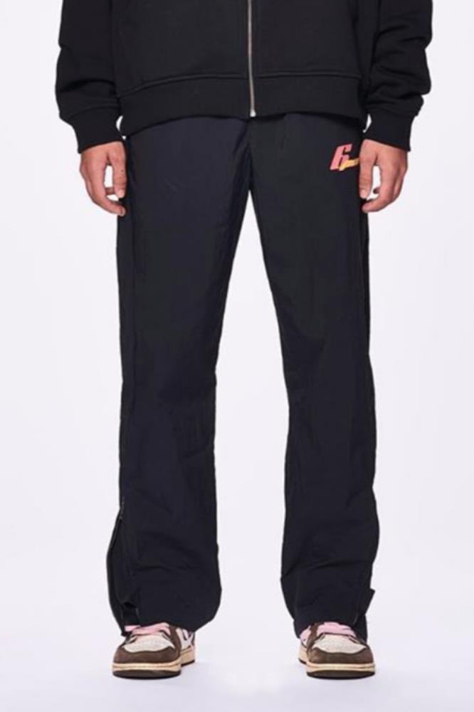 6 PM Logo Track Pant Black