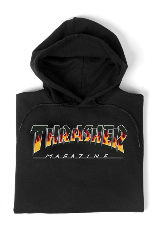 Black thrasher hoodie online