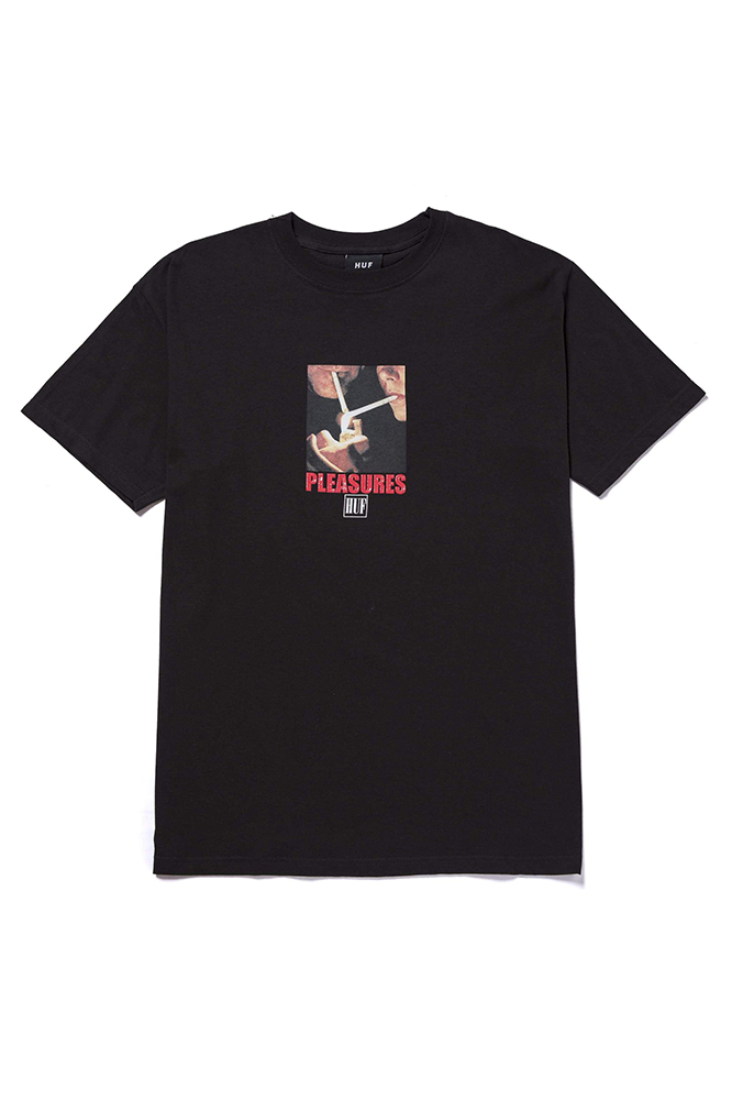 Huf x Pleasures Together Tee Black | Animal Tracks