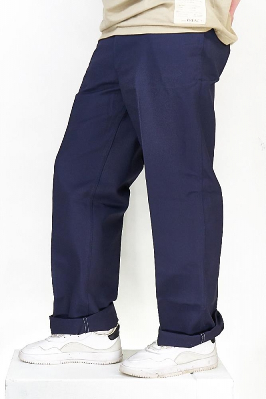 BEN DAVIS Original Ben's Pants NAVY Straight Fit Hosen Animal Tracks