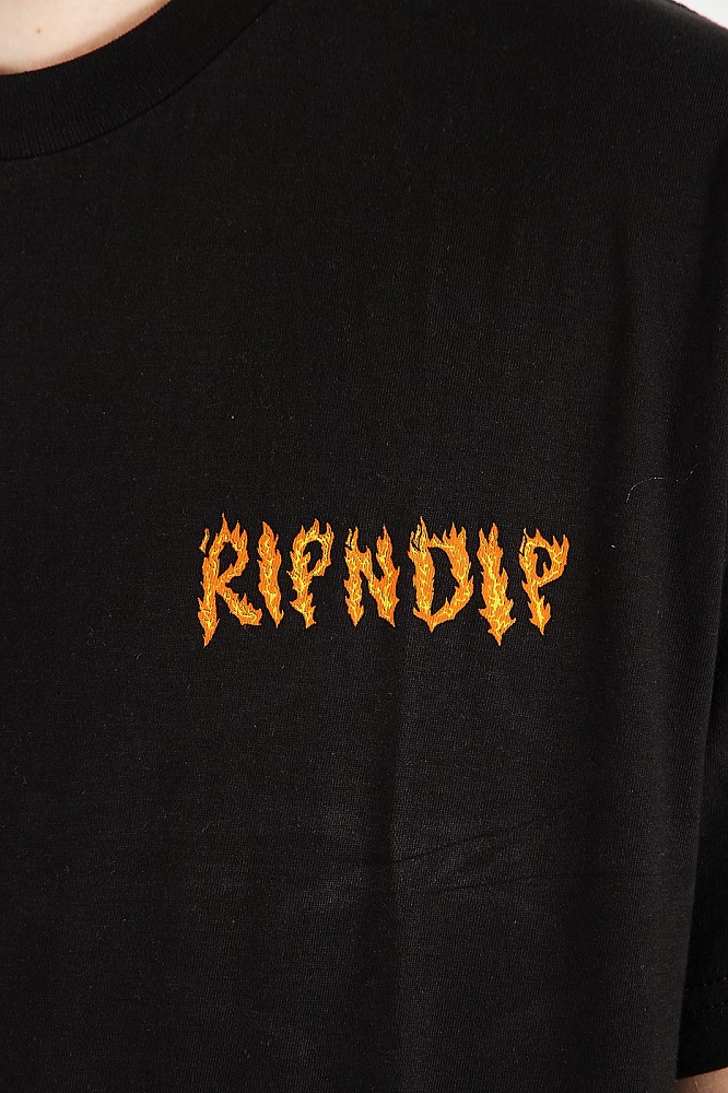 RIPNDIP Burn Tee Shirt Black | Daily Paper T-Shirts | T-Shirts ...