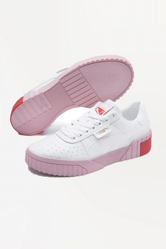 Puma Cali Wn's White Pink Sneaker Footwear Animal Tracks - Main Image