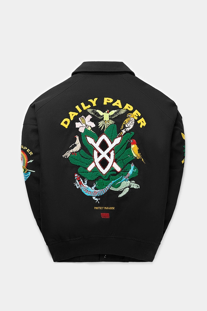 【DailyPaper】Black Pooley Varsity Jacket Daily Paper Pooley Varsity Jacket Black | Collegejacken