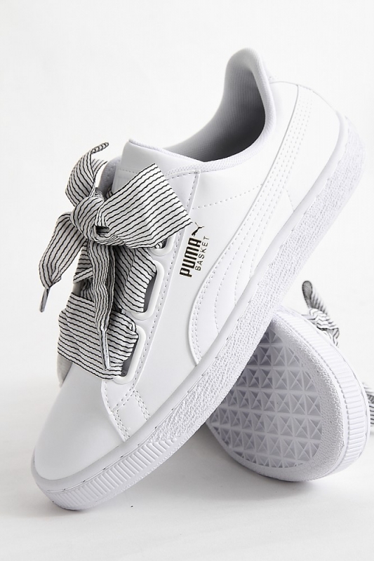 Puma Basket Heart W White Sneaker Footwear Animal Tracks