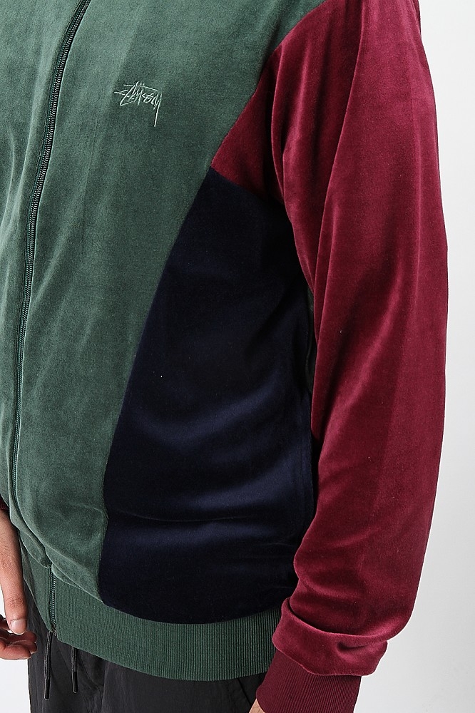 トップス stussy Velour Paneled Track Jacket Stussy Velour Paneled Track Jacket | Urban Outfitters