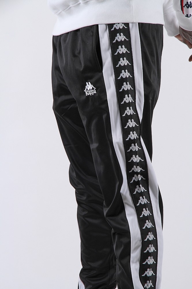 Kappa Luis Pants Black White Animal Tracks