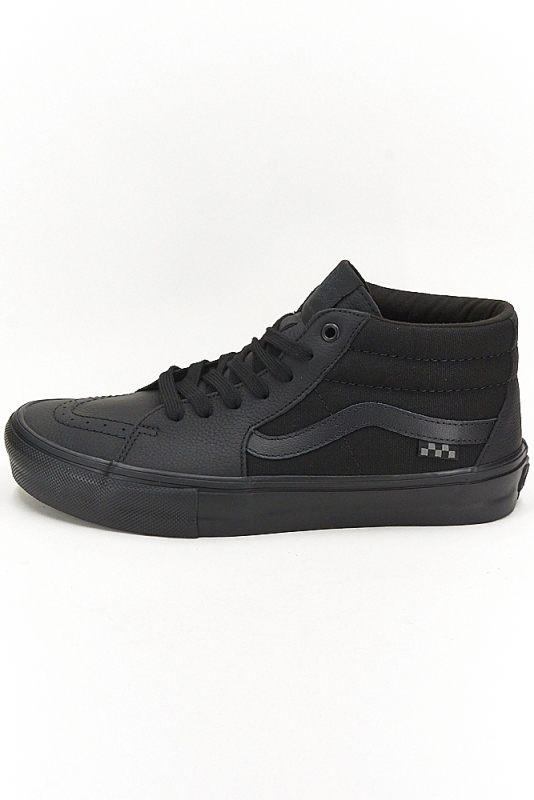 All black leather vans shoes online