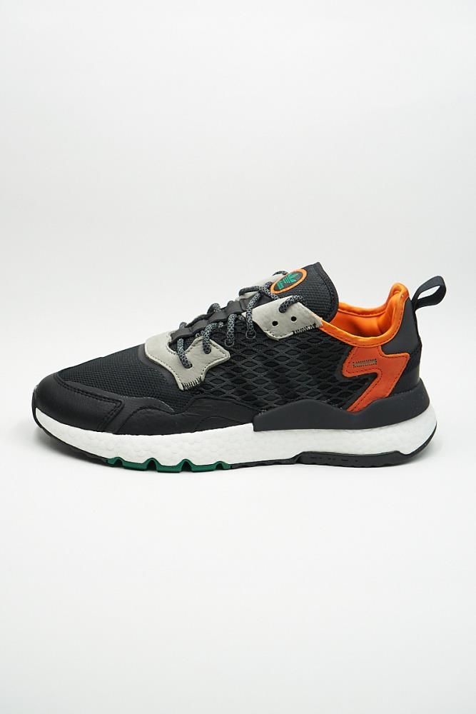 Adidas nite jogger black orange best sale