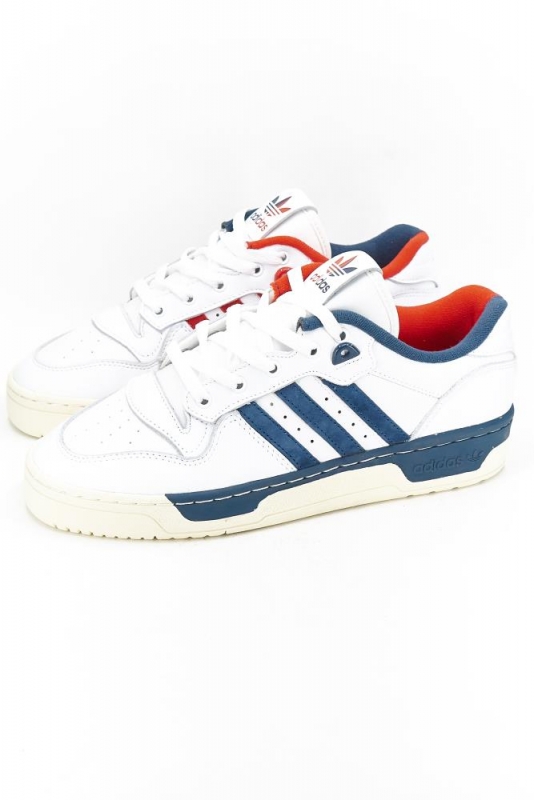 adidas rivalry low white blue red