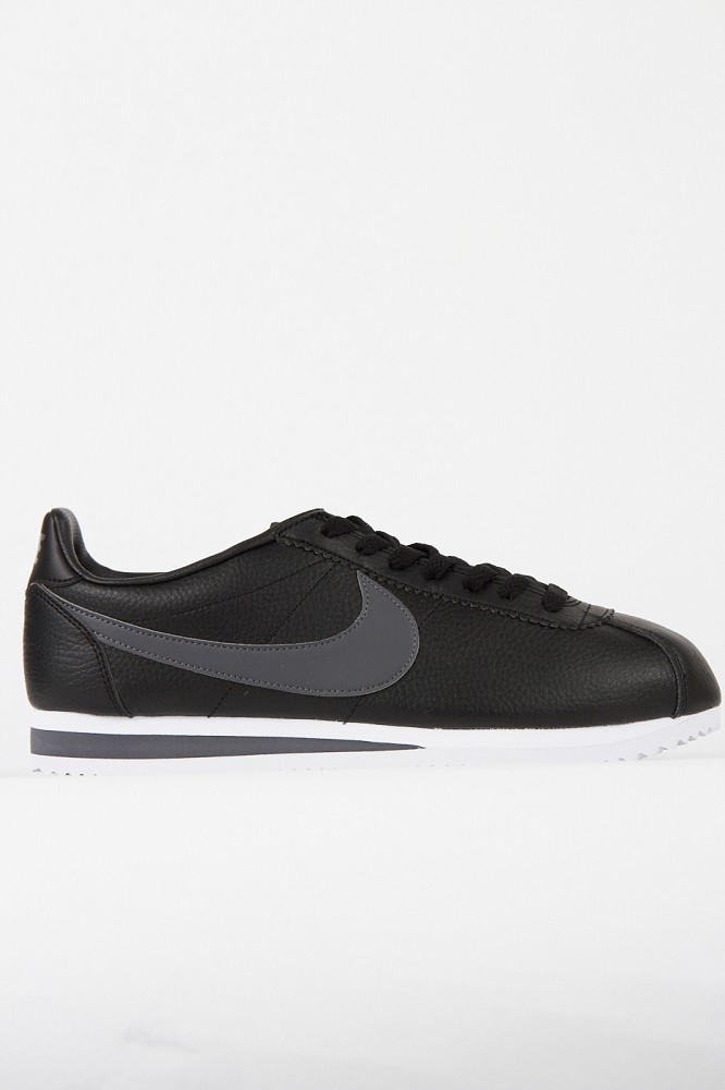 Nike Classic Cortez Leather Black Dark Grey Sneaker Footwear Animal Tracks