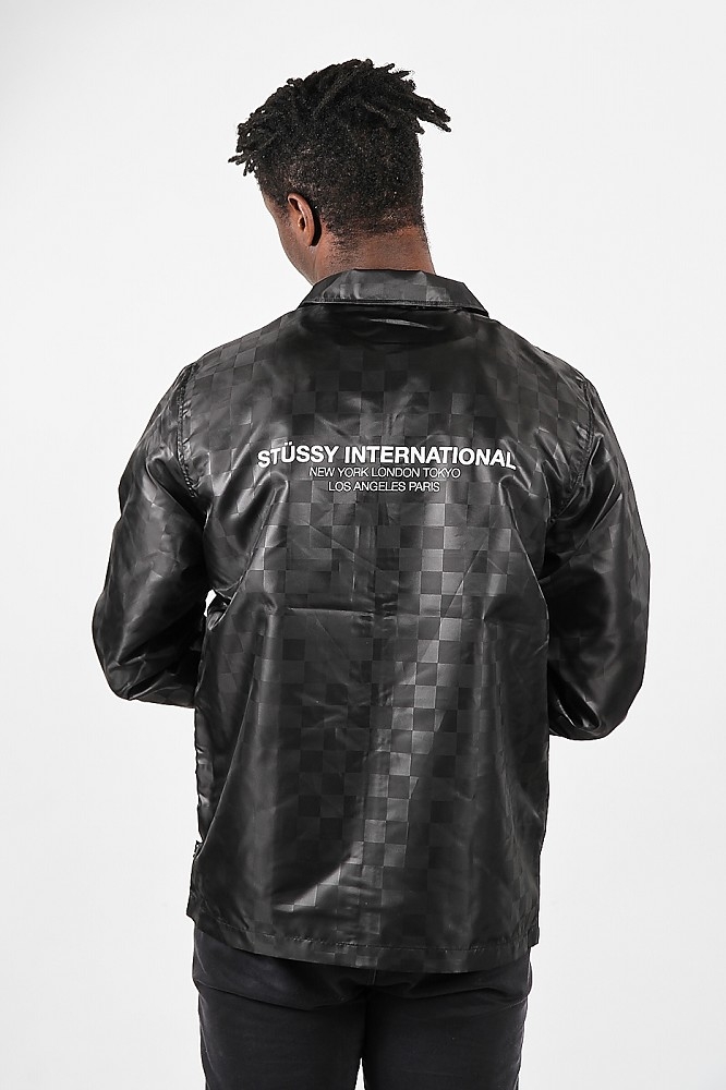 Stussy tonal check jacket sale