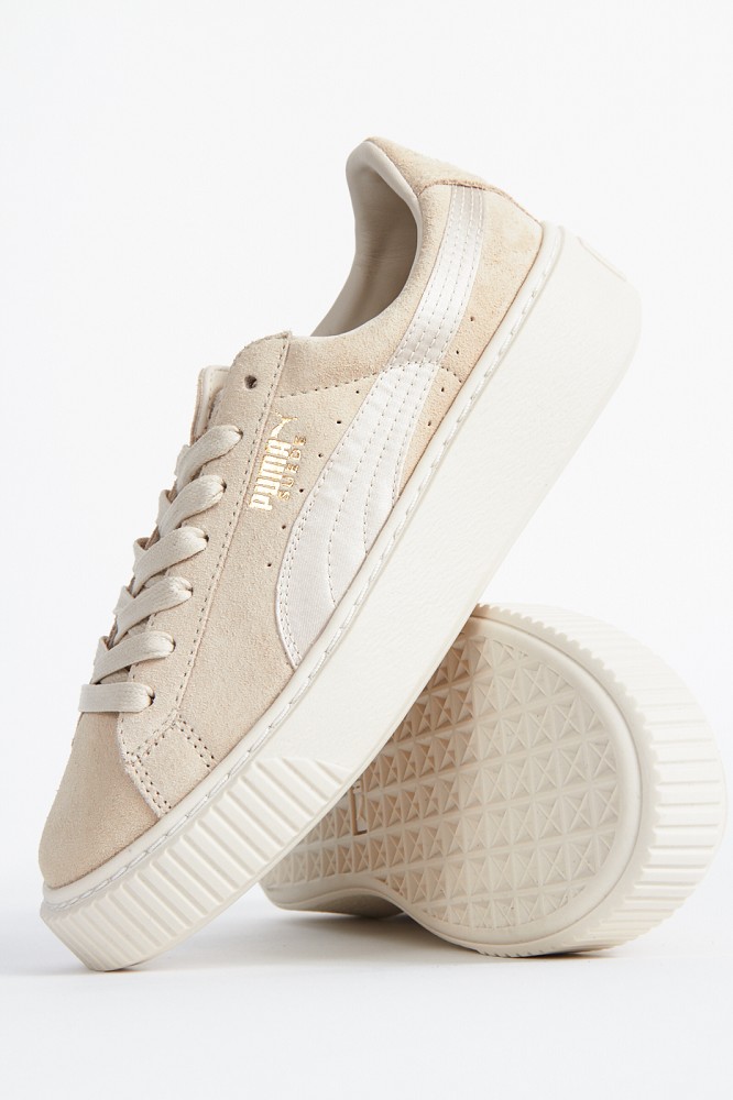 Puma suede platform satin beige hotsell