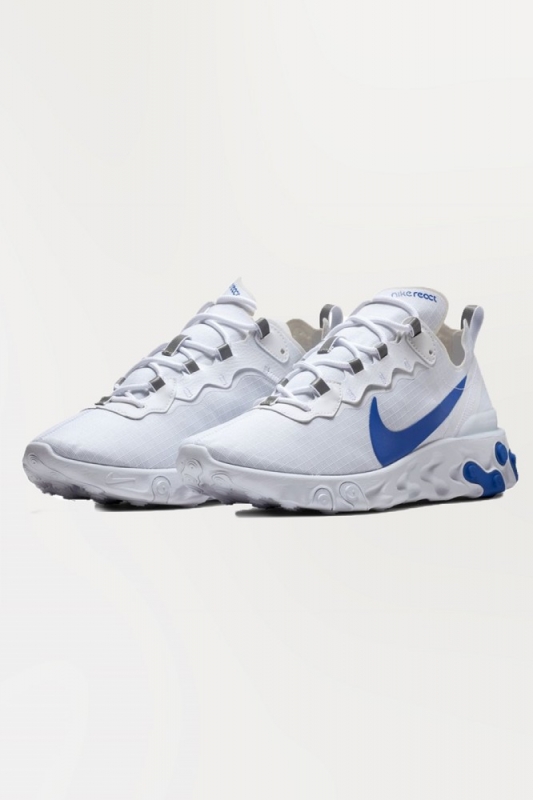 Nike React Element 55 SE SU19 WHITE GAME ROYAL Sneaker Footwear Animal Tracks