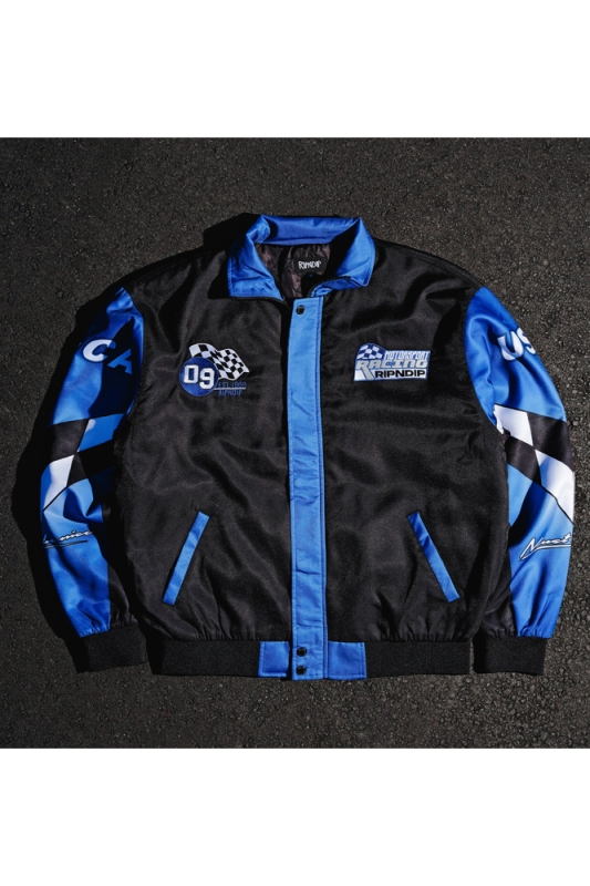 RIPNDIP Ripnrace ジャケット Black Blue 送料込み Ripnrace Jacket (Black/Blue) – RIPNDIP