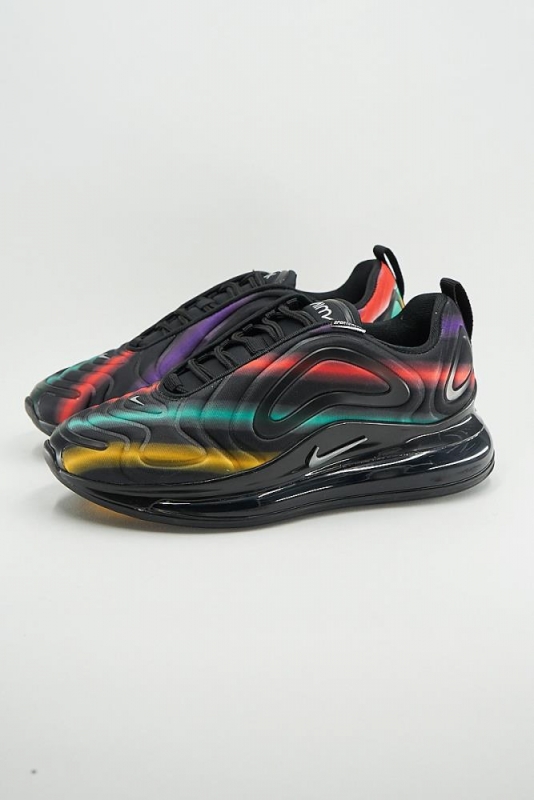 Nike Air Max 720 BLACK METALLIC SILVER Sneaker Footwear Animal Tracks