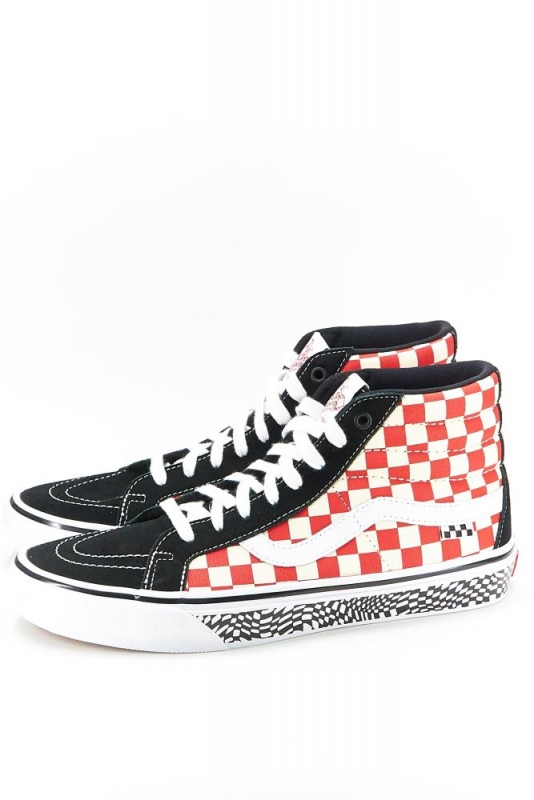 Vans Sk8 Hi Skate Reissue Grosso 88 Red Check Sneaker Footwear Animal Tracks