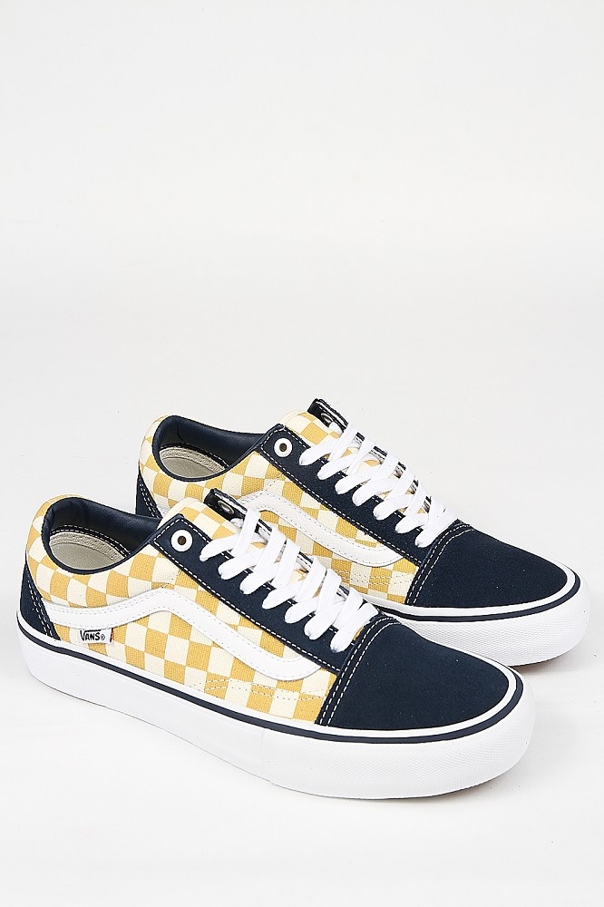 vans old skool yellow checkerboard